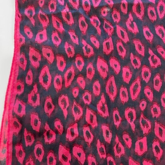 Chic by JACOB Red & Black Leopard Print Shear Scarf ~ NWOT - Picture 9 of 11